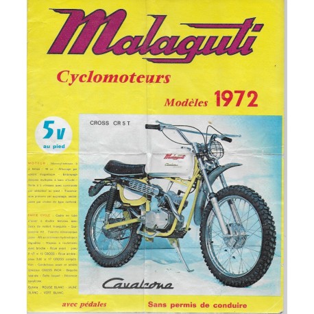MALAGUTI Catalogue original Gamme cyclomoteurs de 1972