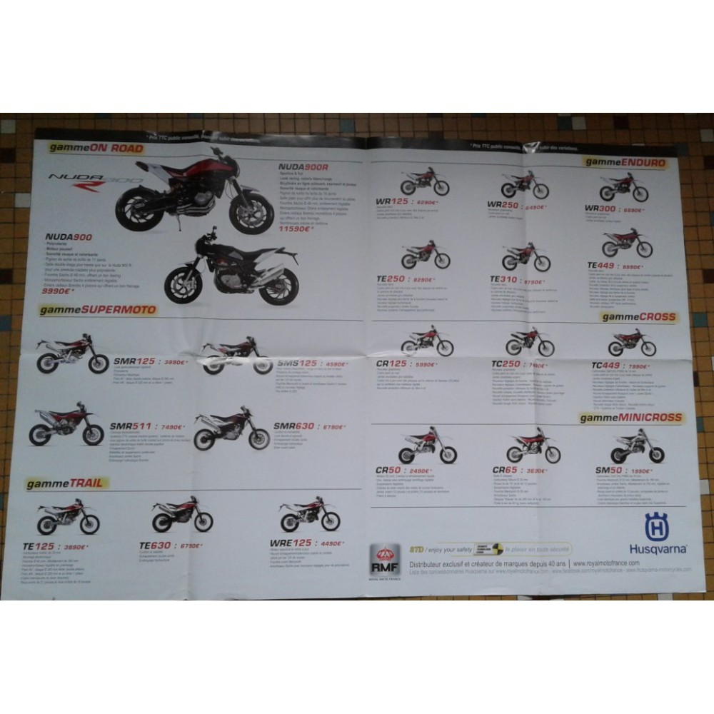 HUSQVARNA Prospectus  gamme route / tout- terrain de 2012 (
