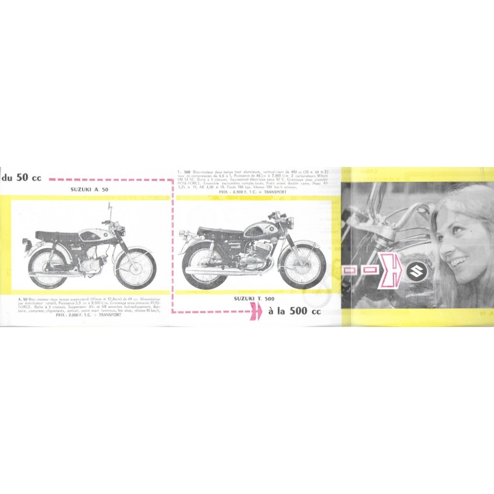 Dépliant gamme Suzuki 1967