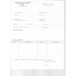 Demande de garantie Norton Villiers Europe Limited