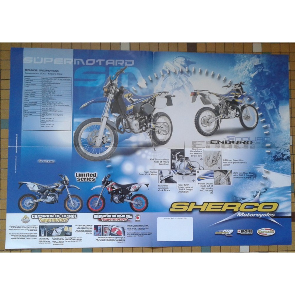 SHERCO 50cc Enduro et Supermotard (affiche 60cm X 42cm)