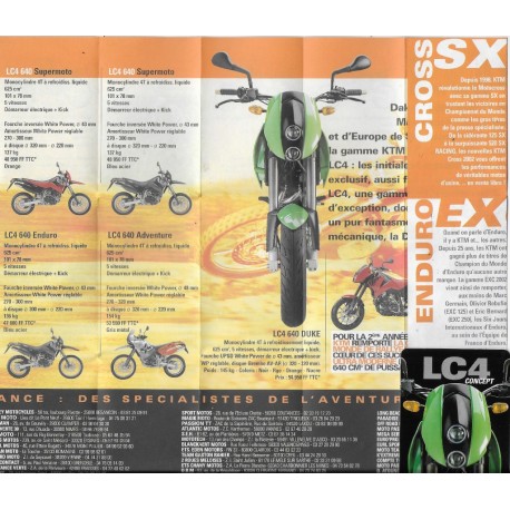KTM  (mini catalogue de la gamme moto de 2002)