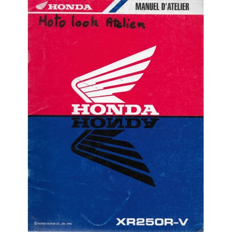 HONDA XR 250 RV de 1997 (manuel additif 08 / 1996)