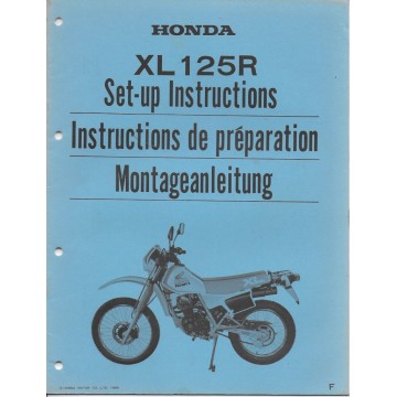 HONDA Xl 125 R de 1985 (Manuel de préparation)