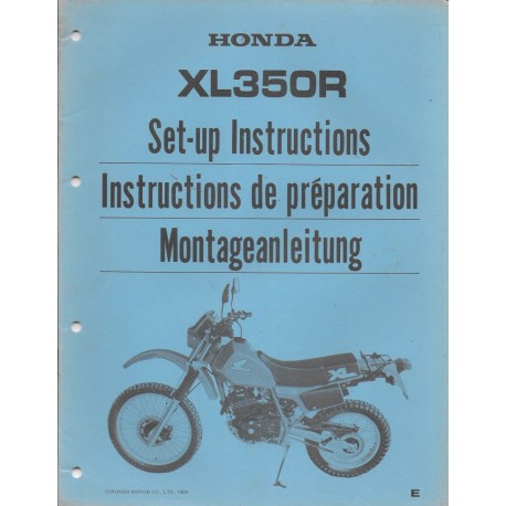 HONDA XL 350 R de 1984 (Manuel de préparation)