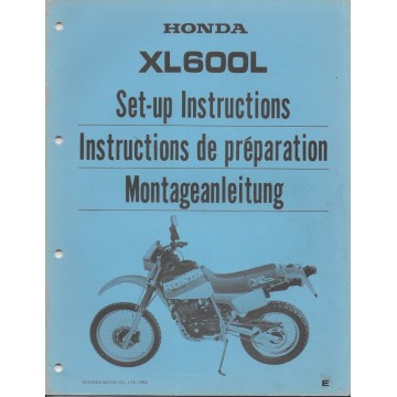 HONDA XL 600 L de 1984 (Manuel de préparation)