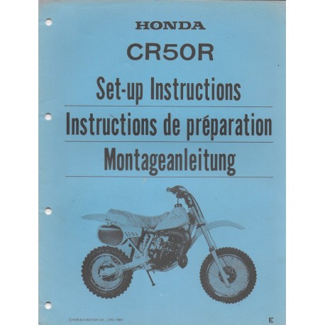 HONDA CR 50 R de 1983 (Manuel de préparation)