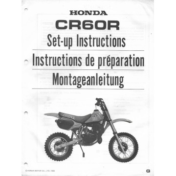 HONDA CR 60 R de 1986 (Manuel de préparation 12 / 85)