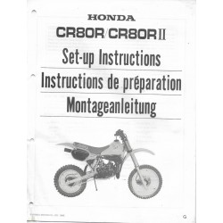 HONDA CR 80 R / R2 de 1986 (Manuel de préparation 10 / 85)