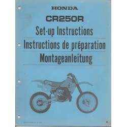 HONDA CR 250 R de 1984 (Manuel de préparation 02 / 84)