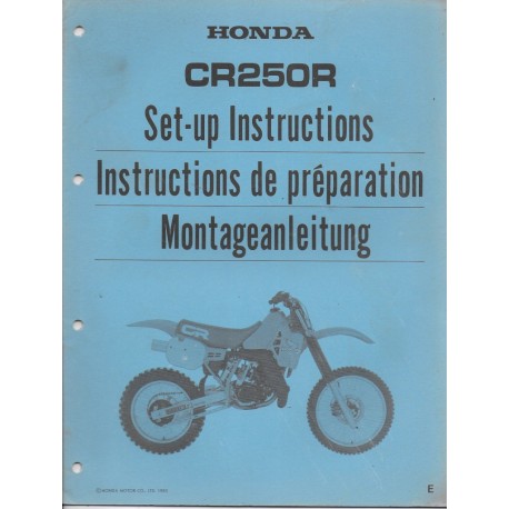 HONDA CR 250 R de 1984 (Manuel de préparation 02 / 84)