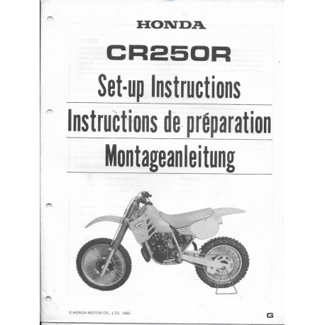 HONDA CR 250 R de 1986 (Manuel de préparation 10 / 85)