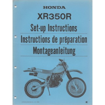 HONDA XR 350 R de 1984 (Manuel de préparation 02 / 84)