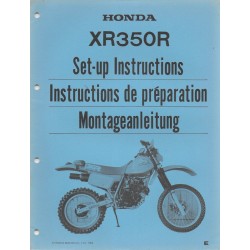 HONDA XR 350 R de 1984 (Manuel de préparation 02 / 84)