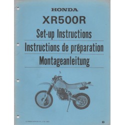 HONDA XR 500 R de 1983 (Manuel de préparation 03 / 83)