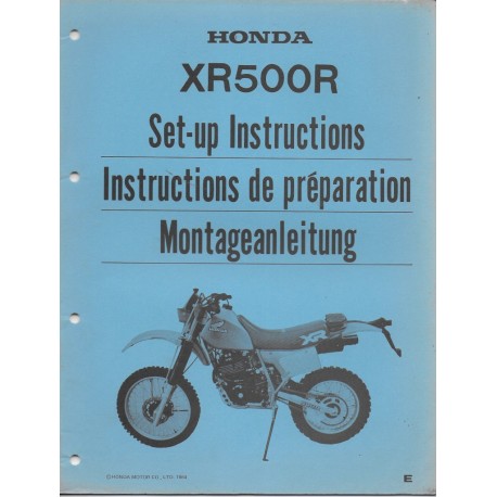 HONDA XR 500 R de 1984 (Manuel de préparation 02 / 84)