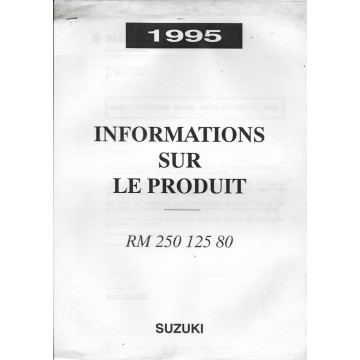 SUZUKI RM 80 S. 125 S. 250 S (Information produits 1995)