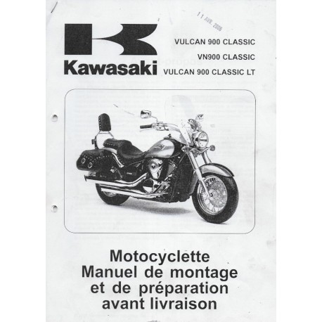 Kawasaki VN 900 Classic de 2006 (Manuel assemblage 02 / 06)