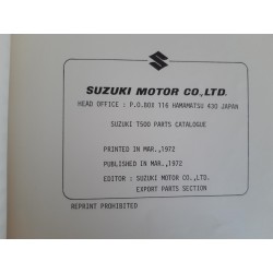 Parts catalogue SUZUKI T500