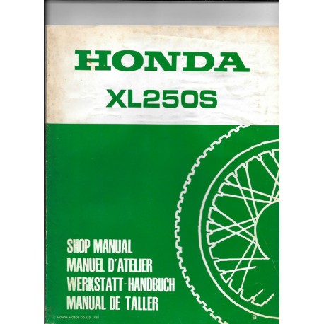 HONDA XL 250 S Gros supplément de mars 1981