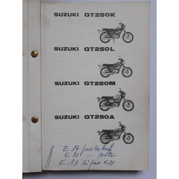 Catalogue de pièces détachées SUZUKI GT 250
