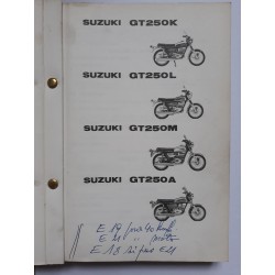 Catalogue de pièces détachées SUZUKI GT 250