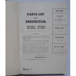 Catalogue de pièces détachées HONDA CD/CB/CL125K3  CB125AK3