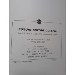 Ctalogue de pieces detachees SUZUKI T350, T350II, T350R