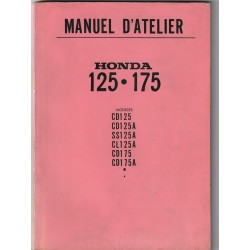 HONDA CD 125  / SS 125 (Manuel  atelier 07 / 1969)