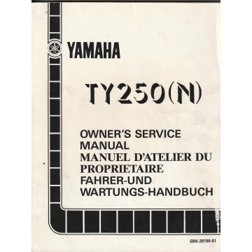 YAMAHA TY 250 (N)de 1988 type 59N
