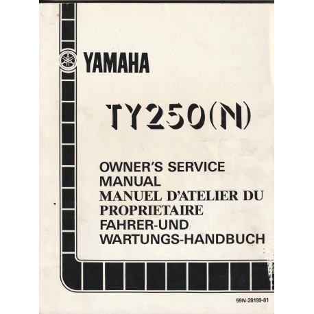 YAMAHA TY 250 (N)de 1988 type 59N