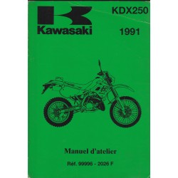 Manuel atelier additif KAWASAKI KDX 250 de 1991