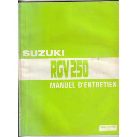 SUZUKI RGV 250 de 1989 manuel atelier  (12 / 1988)