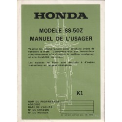 Manuel utilisateur Honda SS-50Z
