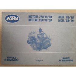 KTM moteur 250 VC 88 de 1988 (Manuel de Réparation 04 / 88)