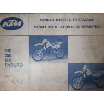 KTM 240 - 250 MX Enduro 1987 (Manuel de Réparation 12 / 86)