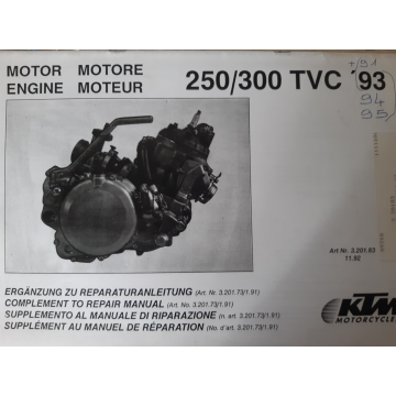 KTM 250 / 300 TVC 1993 (Additif manuel réparation 11 / 1992)