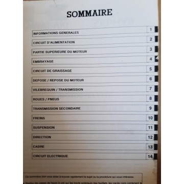 KAWASAKI ZEPHYR 550  de 1990 à 1993 (manuel atelier)