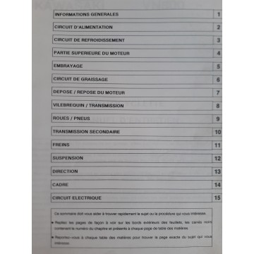 KAWASAKI VN 800 de 1995 (Manuel atelier 04 / 1995)