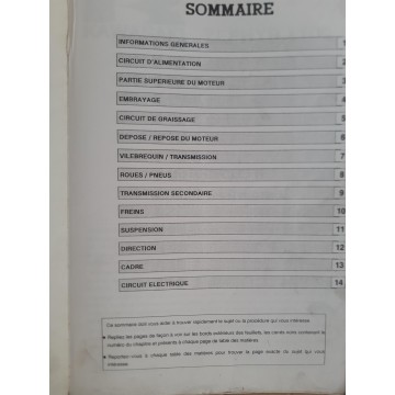 Manuel atelier KAWASAKI ZEPHYR 1100 A1  de 1992