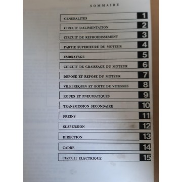 KAWASAKI STINGER ZXR 750 H1  (Manuel atelier 06 /1989)