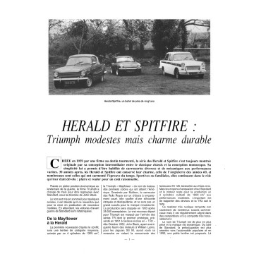 TRIUMPH HERALD, BRITT ET SPITFIRE
