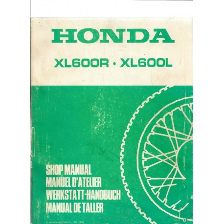 HONDA XL 600 R. XL 600 L. (Manuel de base)