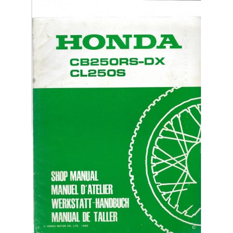 HONDA CB 250 RS-DX / CL 250 S (Supplément avril 1982)