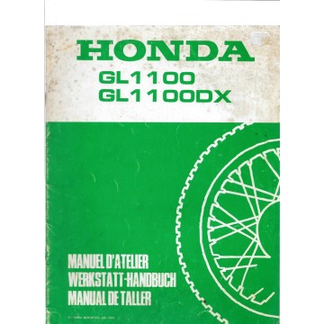 HONDA GL 1100 / DX (Additif  février 1981 au GL 1100 1980)