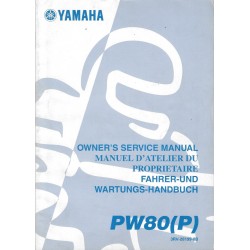 Manuel atelier YAMAHA  PW 80 P 2002 Type 3RV