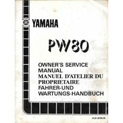 Manuel atelier YAMAHA  PW  80cc modèle 1988