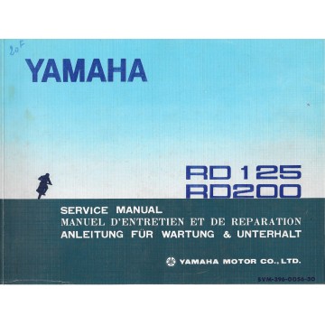 YAMAHA RD 125 / RD 200  (manuel atelier 04 / 1973)