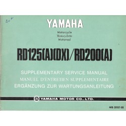 YAMAHA RD 125 (A) (DX) / RD 200 (A)  (manuel atelier 04 / 1973)