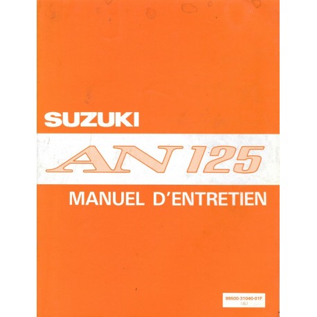 Manuel atelier SUZUKI AN 125 S de 1995